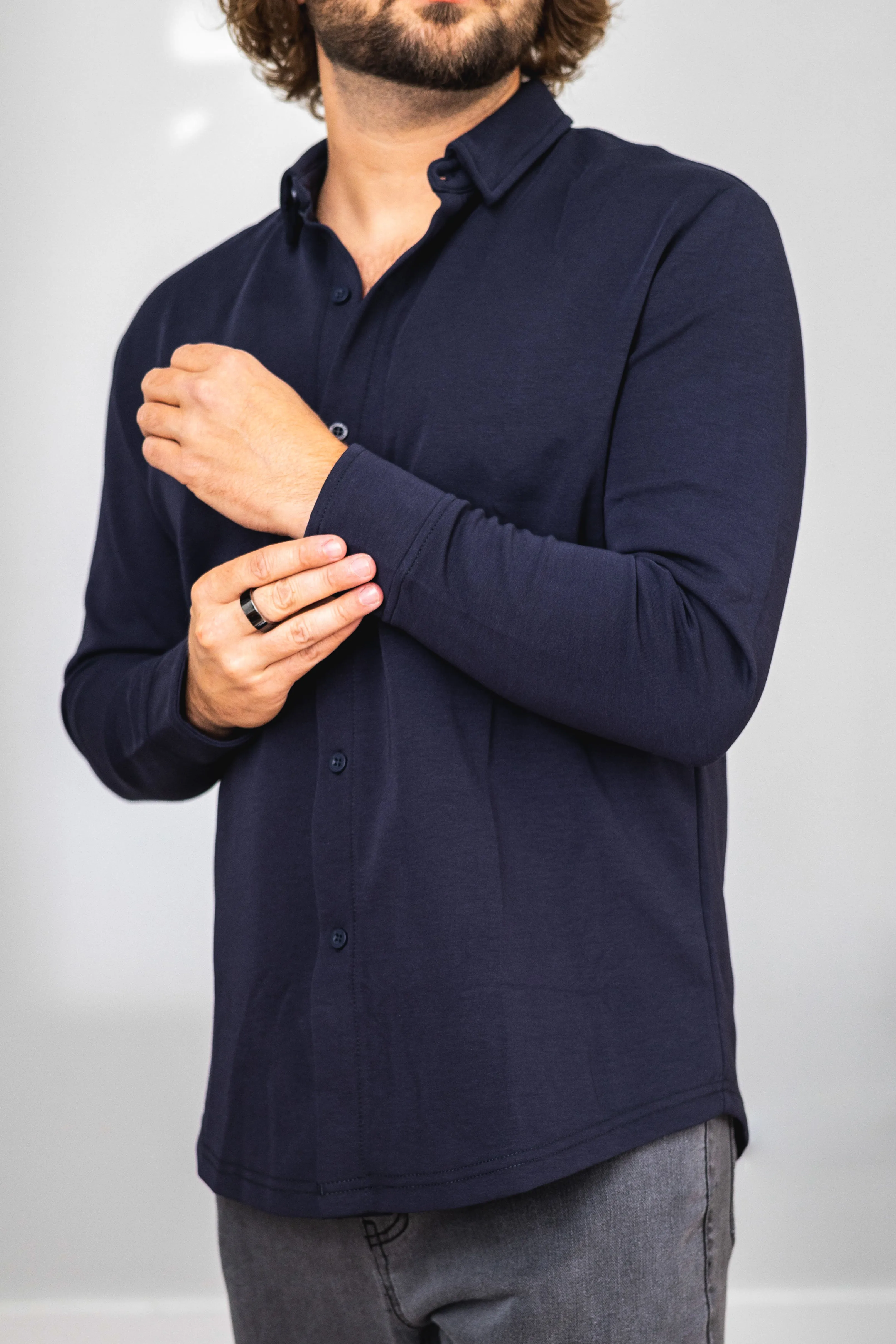 Flex Button Down Shirt Navy