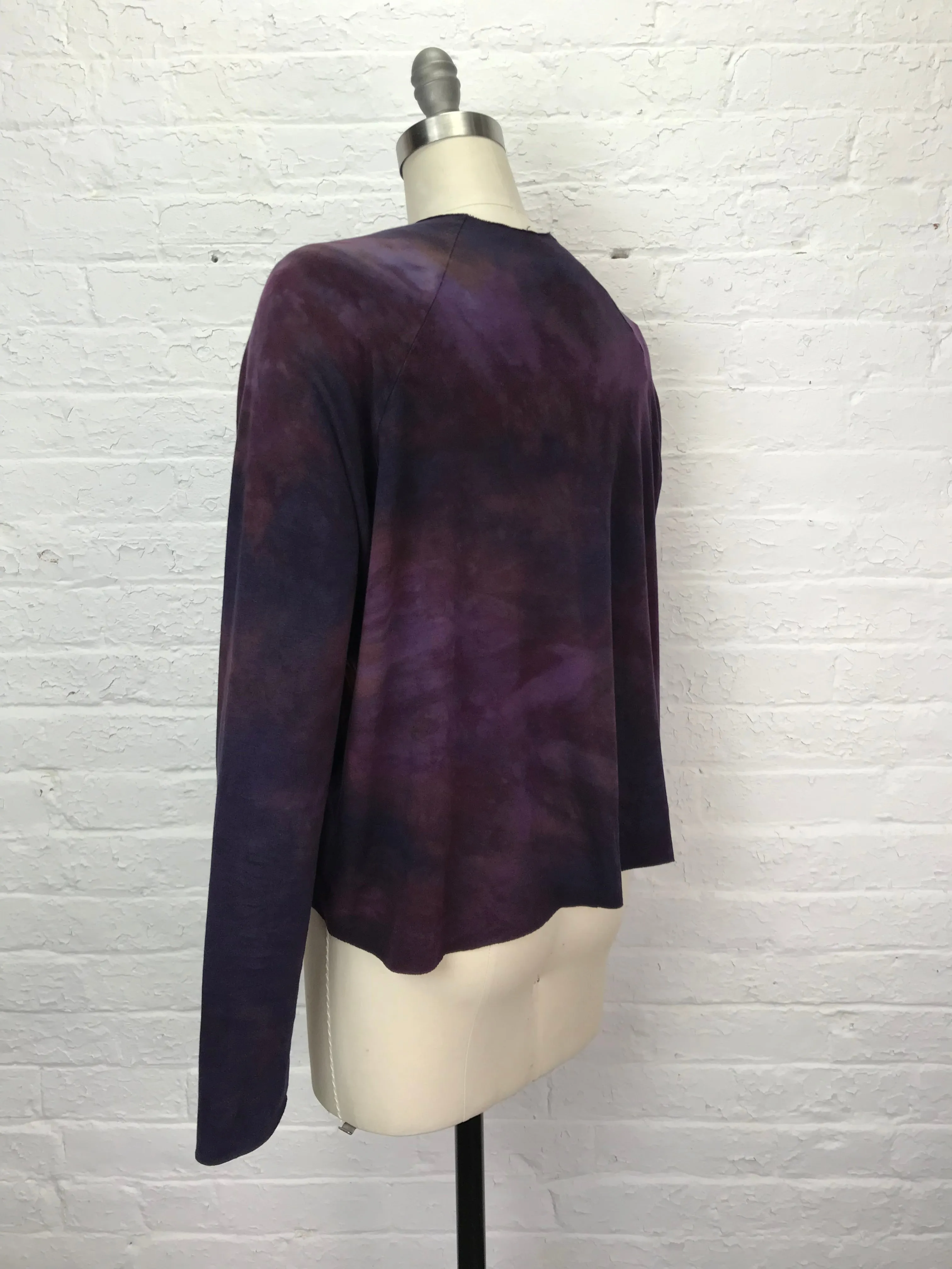 Funnel Neck Raglan Top in Flame Flower