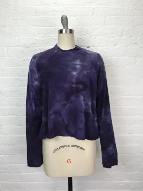 Funnel Neck Raglan Top in Purple Fog