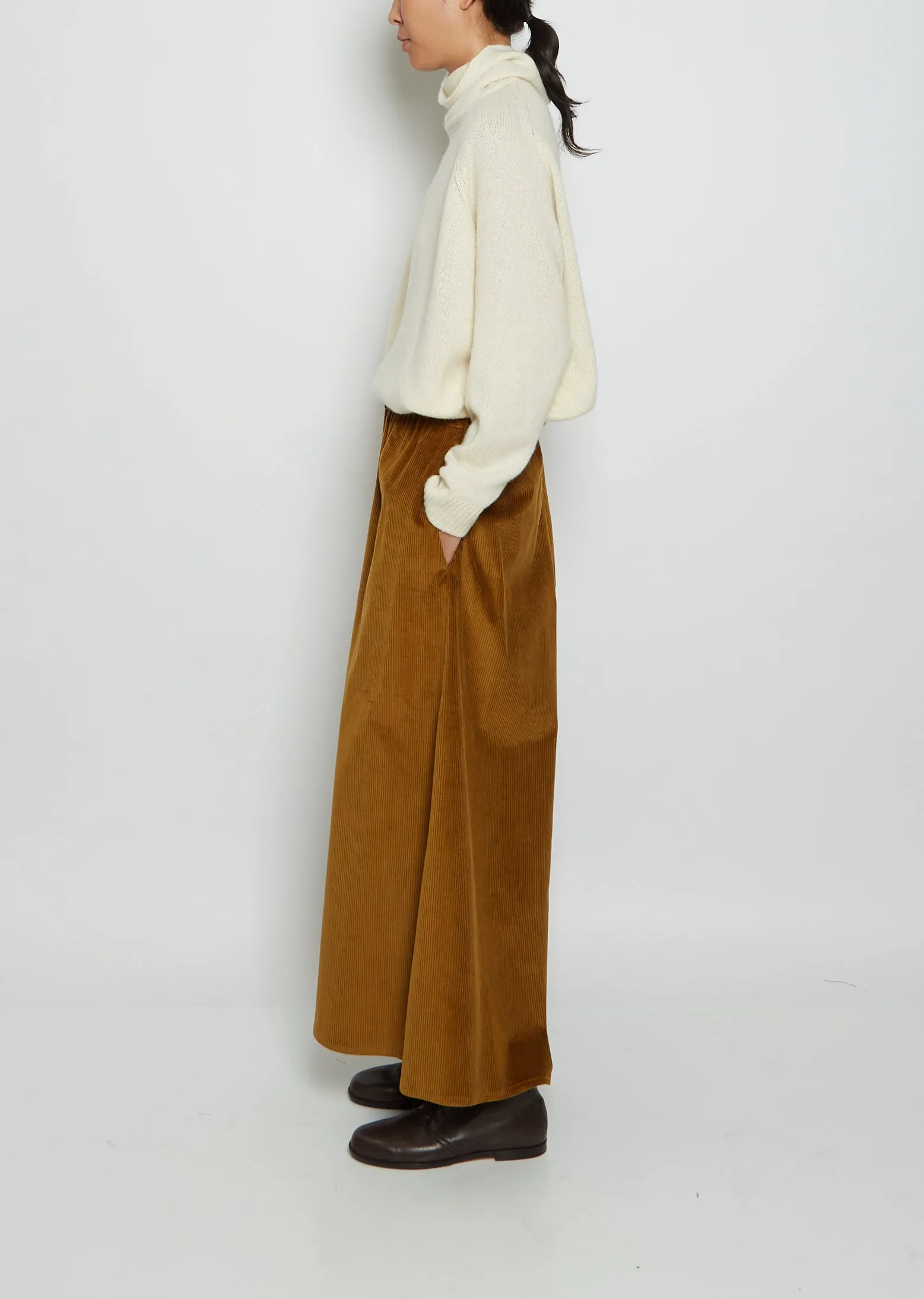 Gaucho Cashmere Corduroy Pants