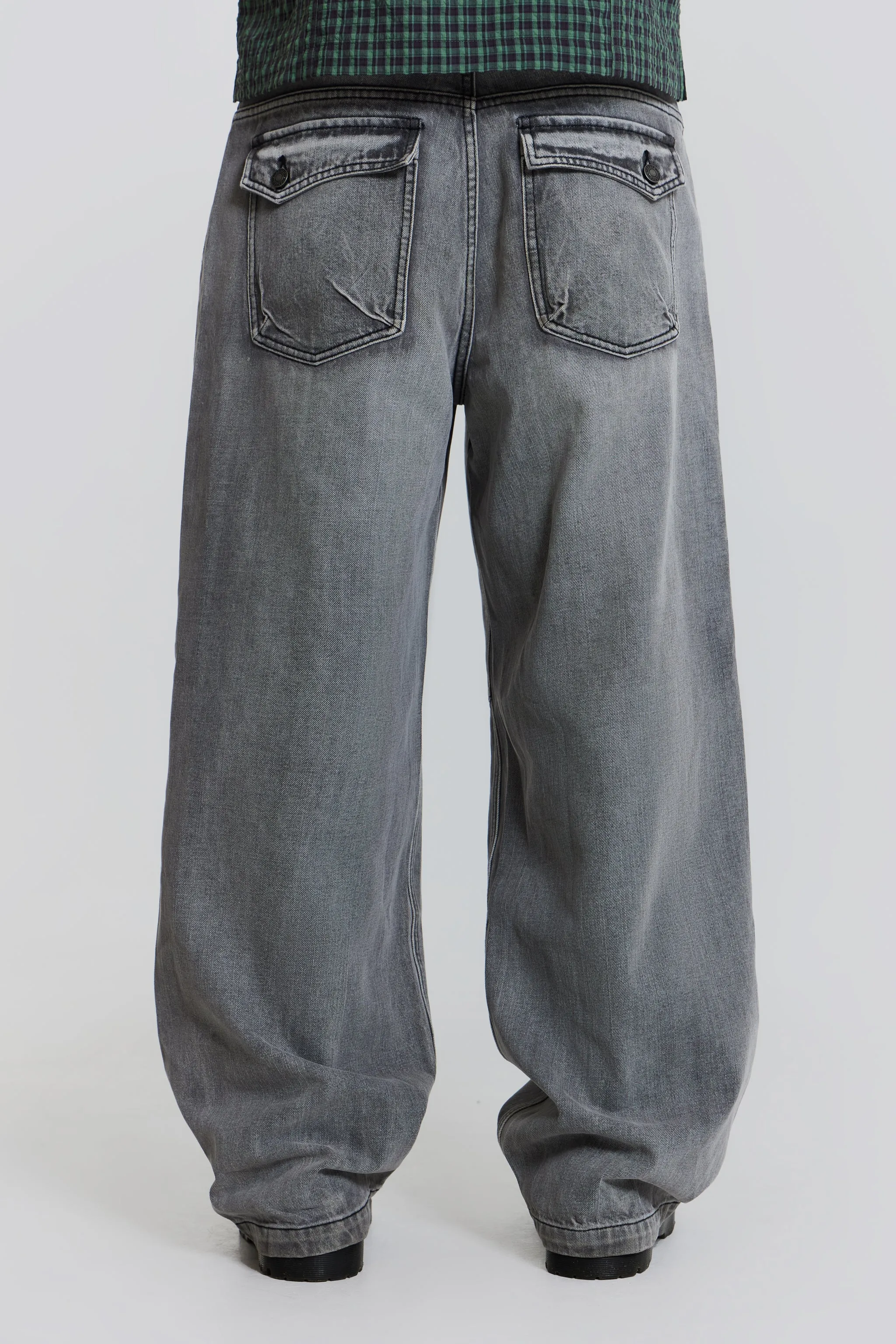 Grey Acid Razor Jeans