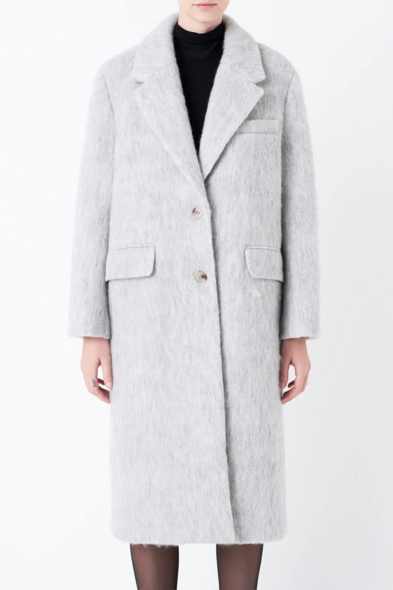 Grey Lab - Oversize Single-breasted Long Coat