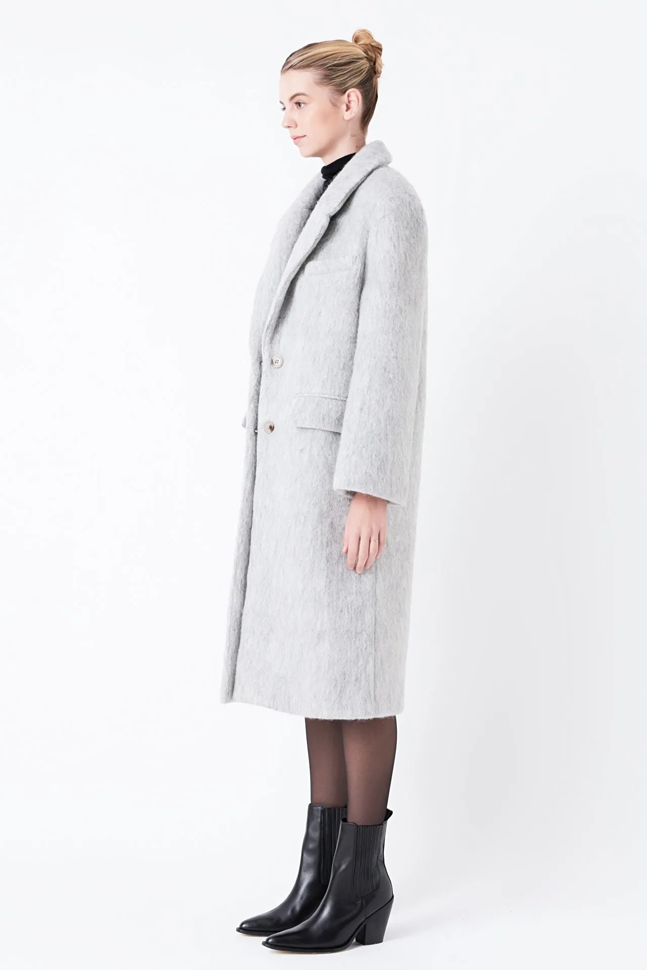 Grey Lab - Oversize Single-breasted Long Coat