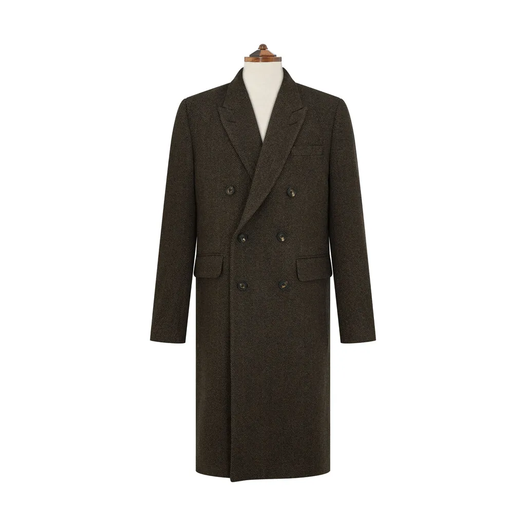 Halesworth Herringbone Wool Cashmere Coat