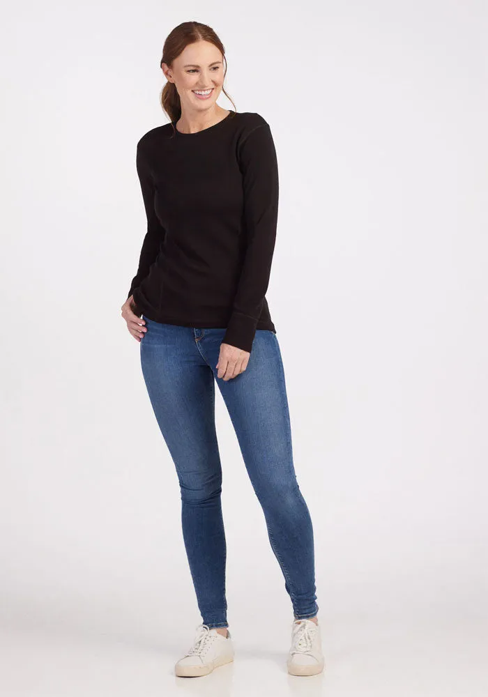 Hannah Long Sleeve Top - French Roast