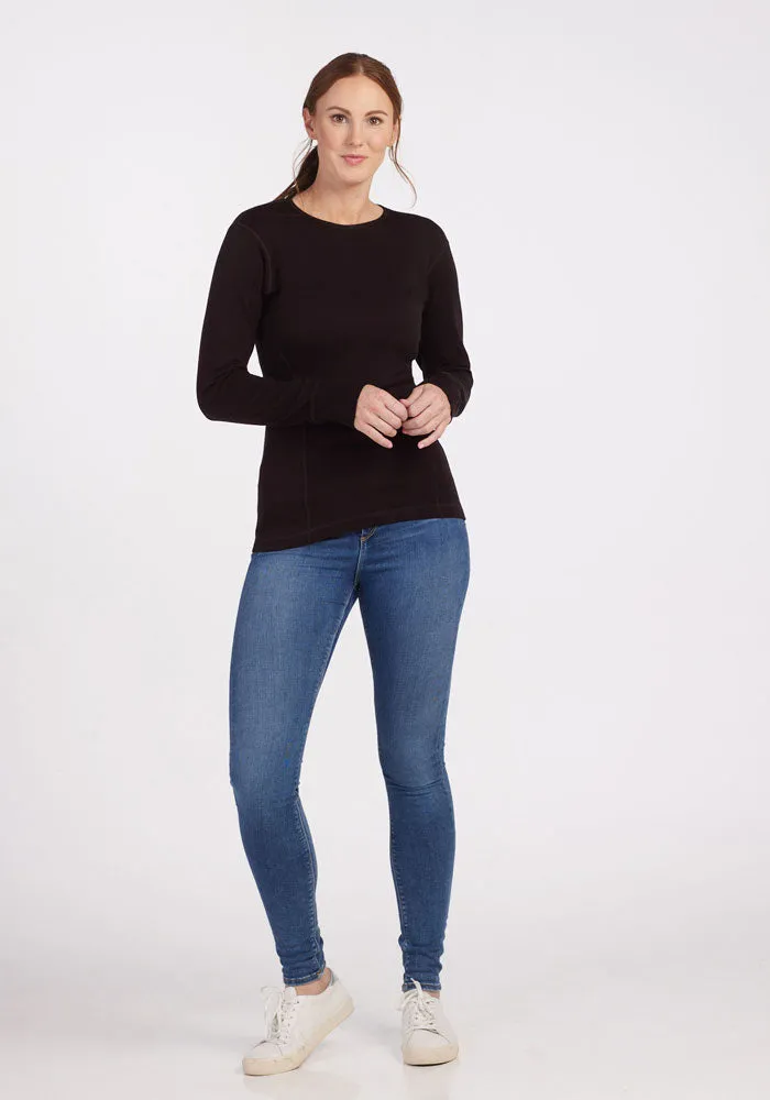 Hannah Long Sleeve Top - French Roast