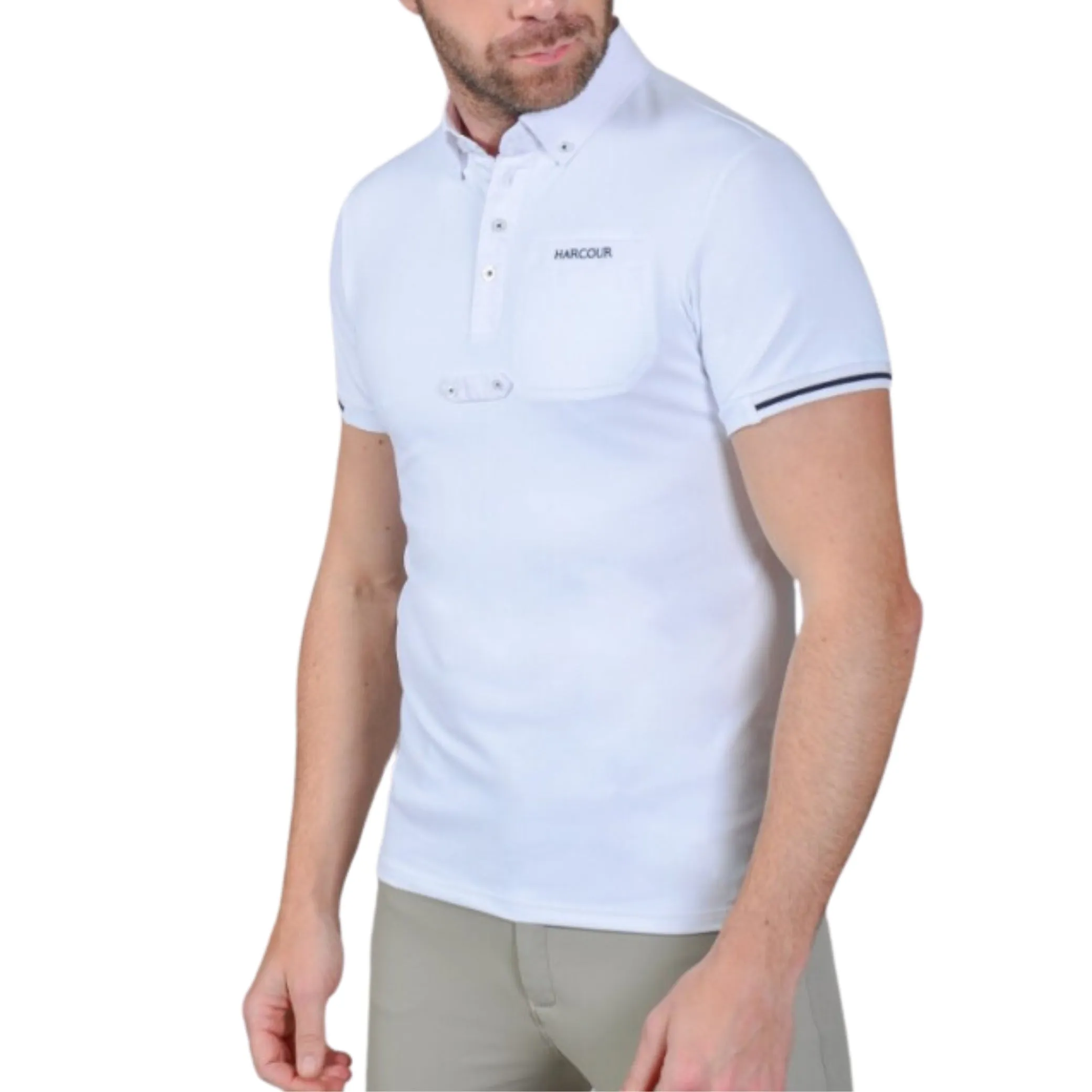 Harcour Mens Crystallo Competition Polo