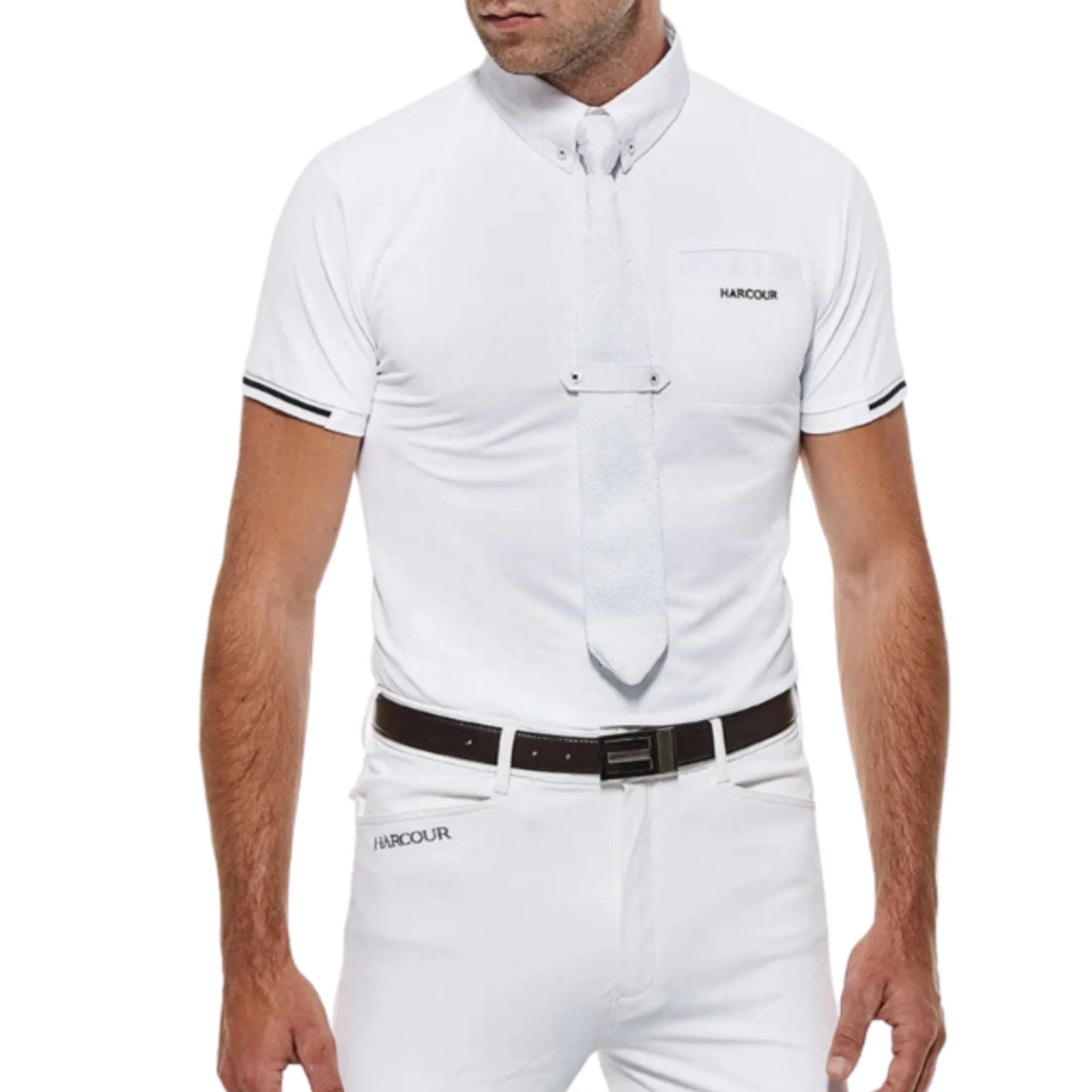 Harcour Mens Crystallo Competition Polo