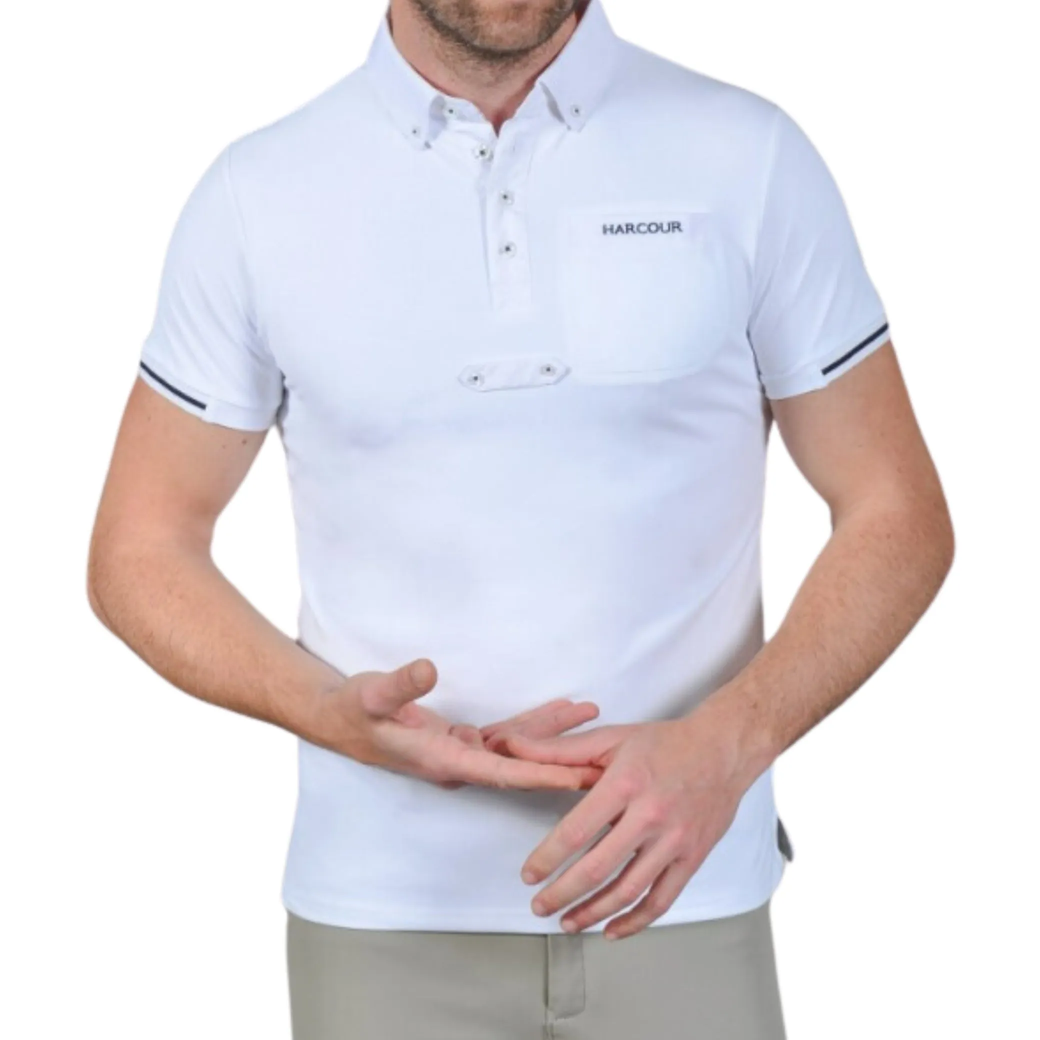 Harcour Mens Crystallo Competition Polo