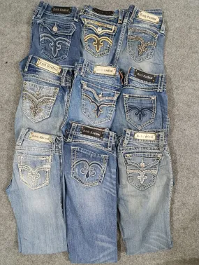 HD055 Ladies Y2K Rock Revival Bootcut Jeans - 10 Pcs