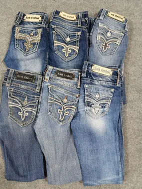 HD066 Ladies Y2K Rock Revival Flare and Straight Jeans - 11 pcs