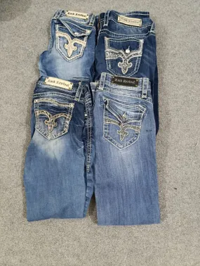 HD173 Ladies Y2K Rock Revival Flared Jeans - 7 pcs