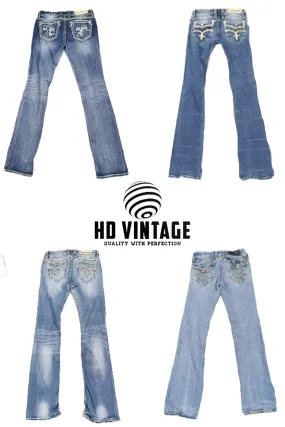 HD231 Ladies Y2K Rockrevival Flared Jeans - 8 pcs