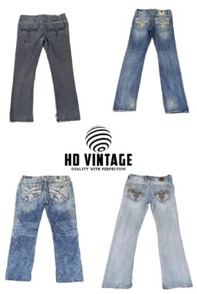 HD311 Men Vintage Rock Revival Jeans - 12 pcs