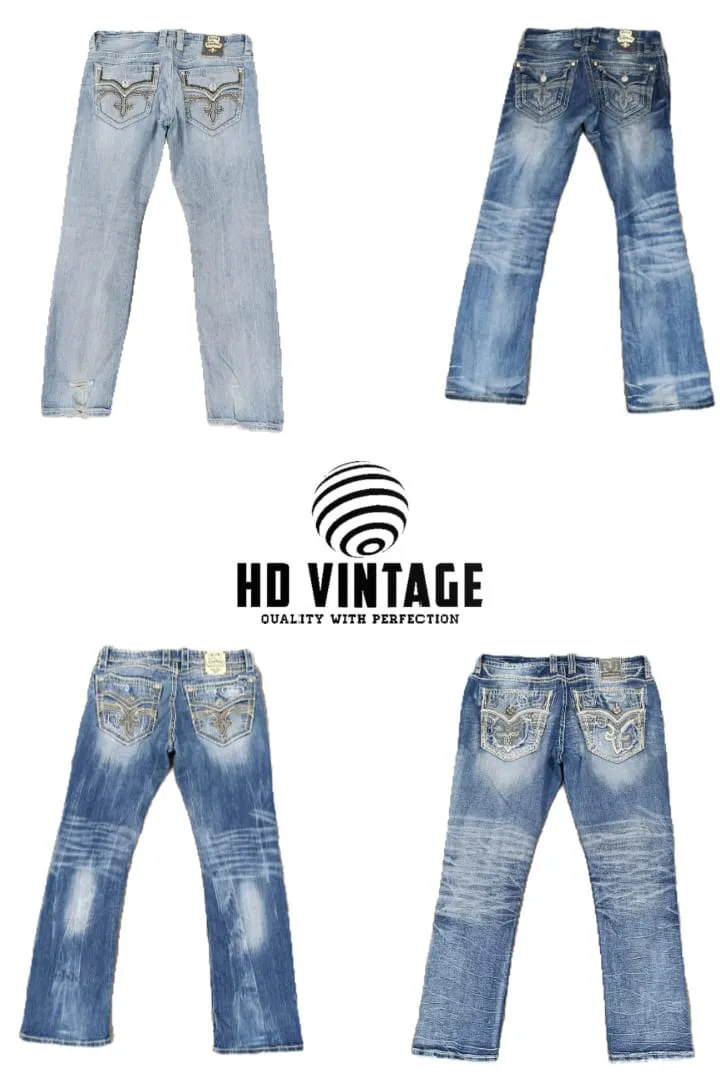 HD312 Men Vintage Rock Revival Jeans - 10 pcs