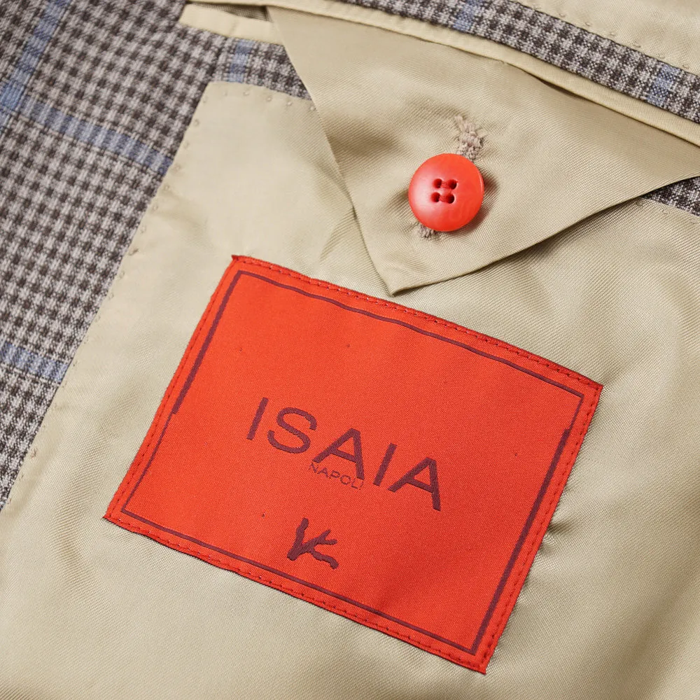 Isaia Layered Check Wool Sport Coat