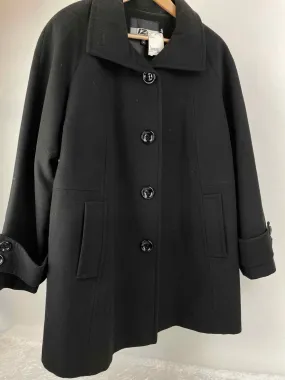 IZ Sport Size L Black wool Coat