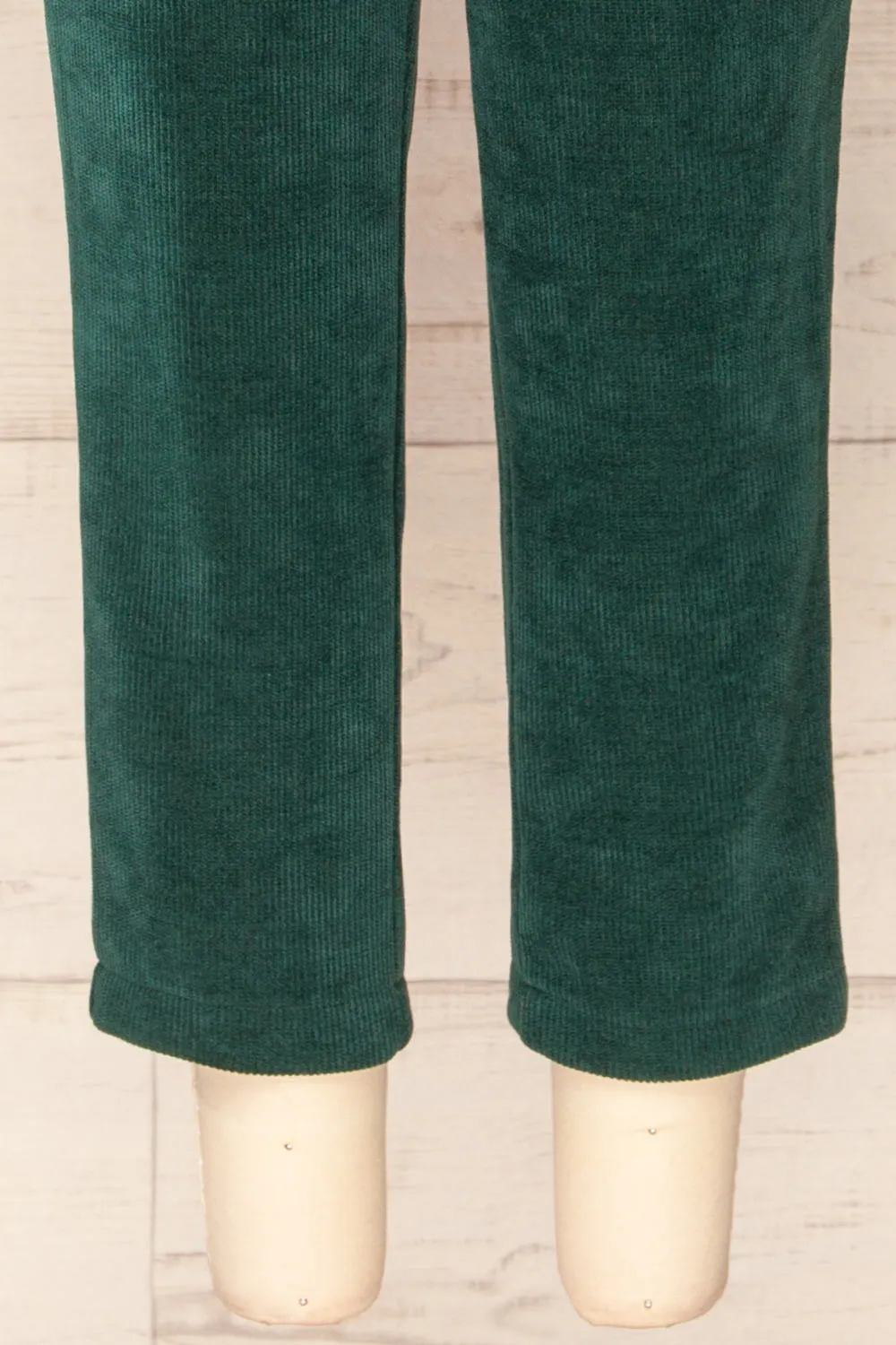 Jakarta Green | Corduroy High-Waisted Pants