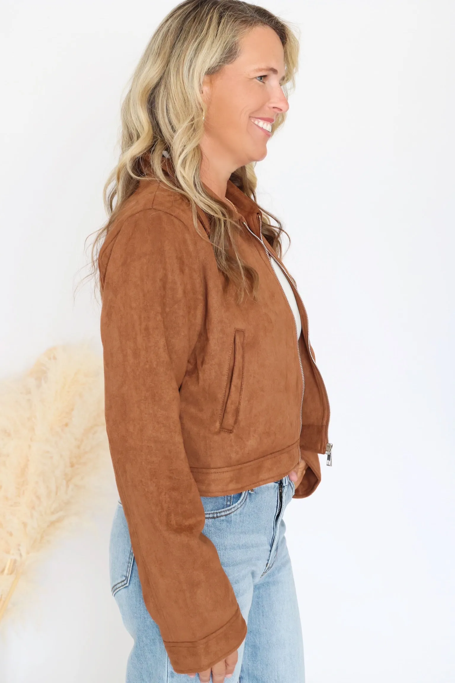 Jenna Faux Suede Jacket