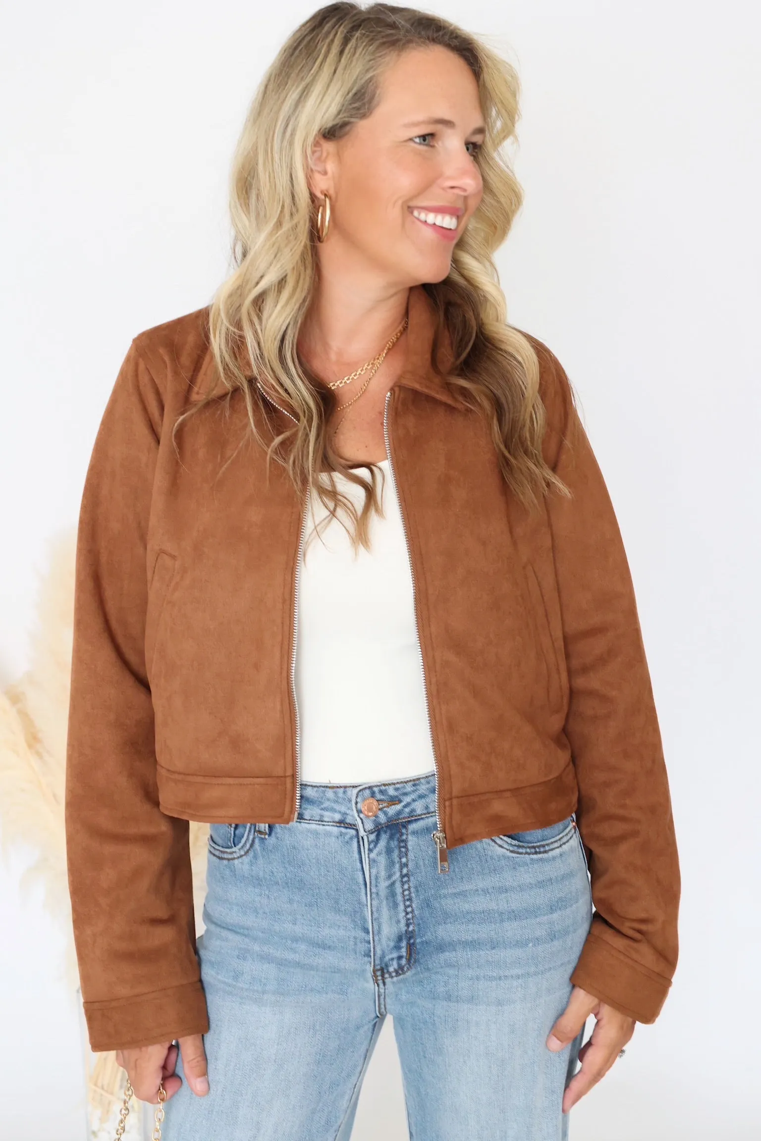 Jenna Faux Suede Jacket