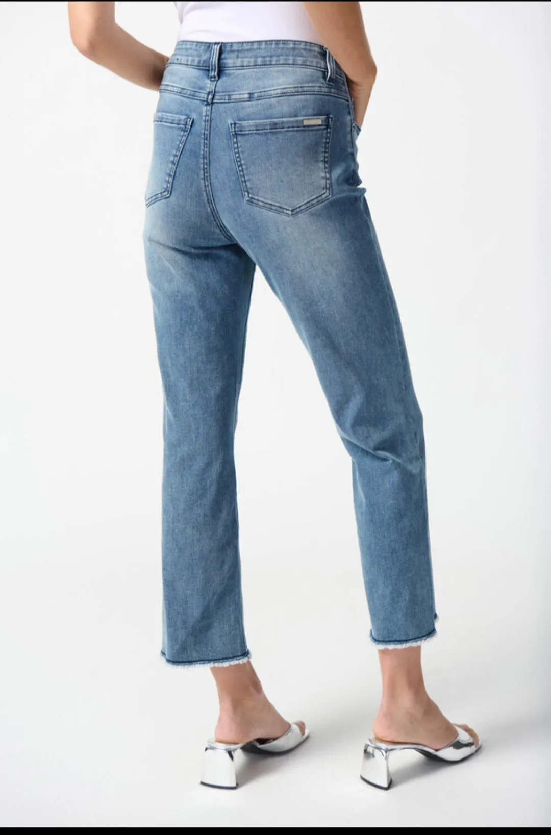 Joseph Ribkoff frayed edge jeans