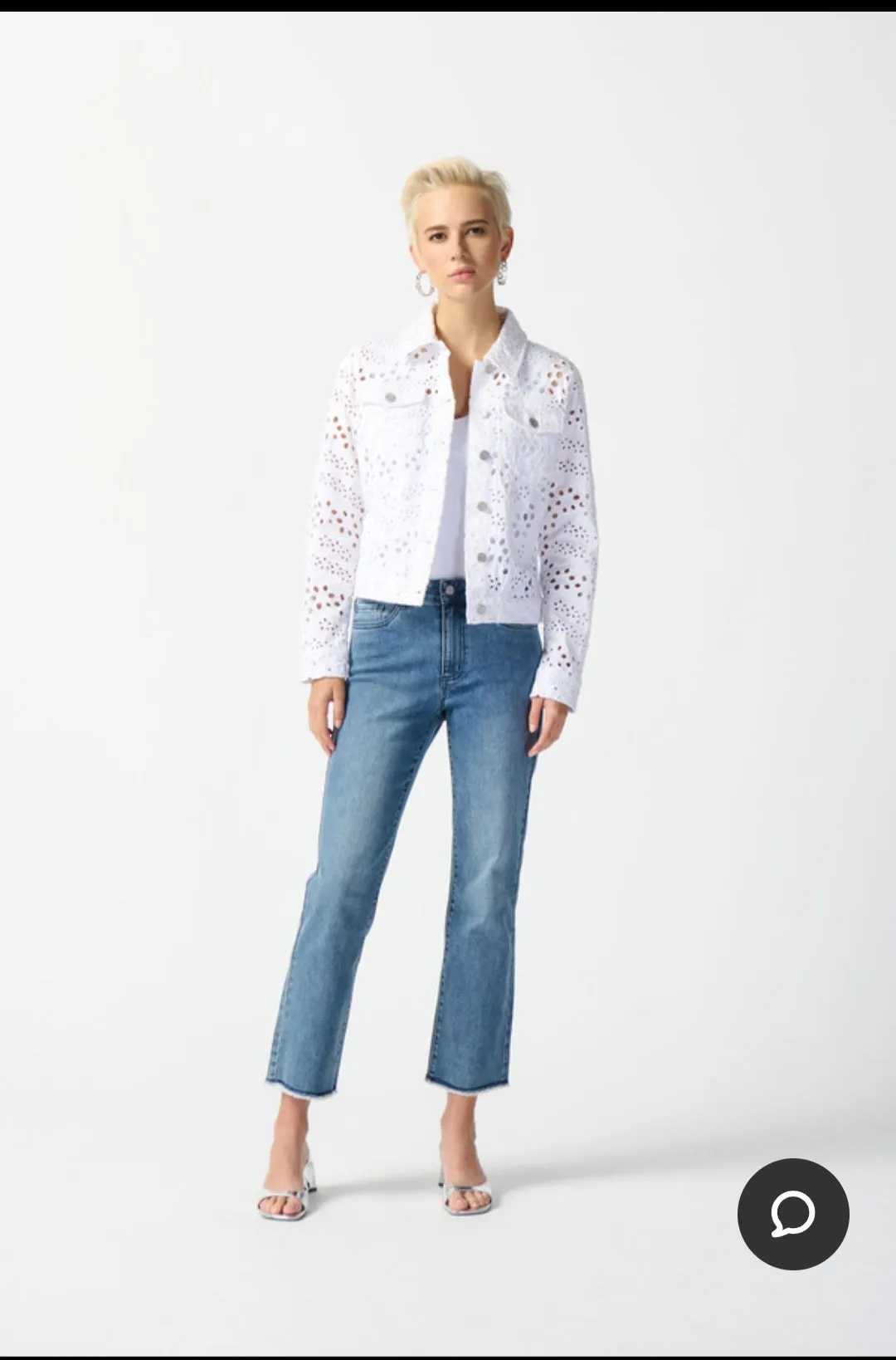 Joseph Ribkoff frayed edge jeans