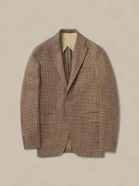 J.PRESS X BUCK MASON TWEED SPORT COAT - BROWN/OLIVE CHECK