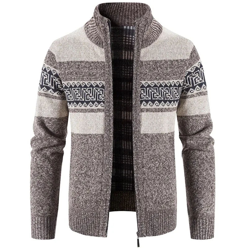 Knitted Cardigan For Men in Autumn and Winter Korean Sweater Stand Collar Joker Casual Coat Autumn Men's Coat