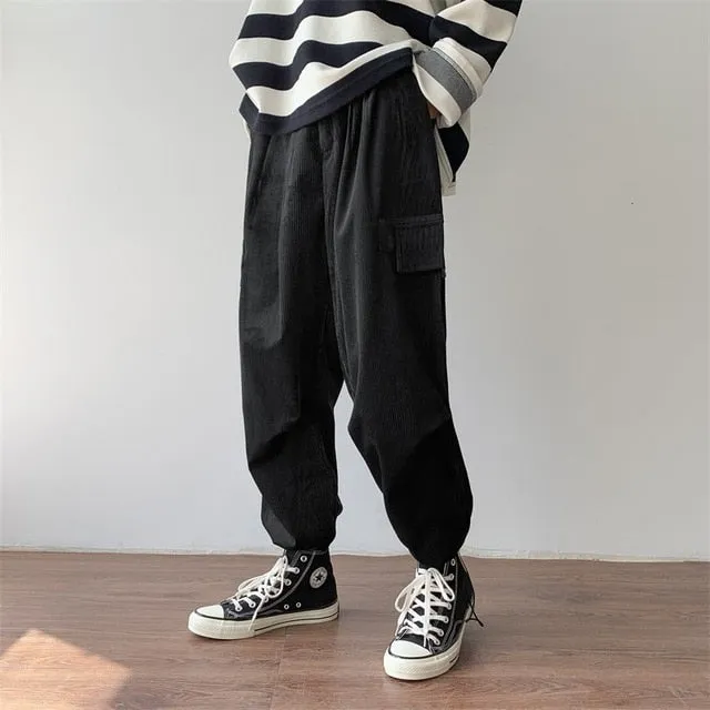 [Korean Style] Corduroy Cotton Casual Pants