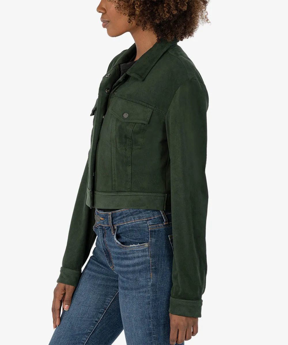 Kut Lorelei Cropped Faux Suede Jacket