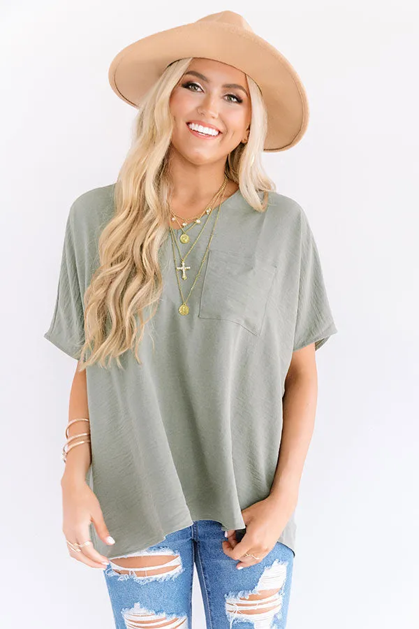 L.A. Lifestyle Shift Top In Olive