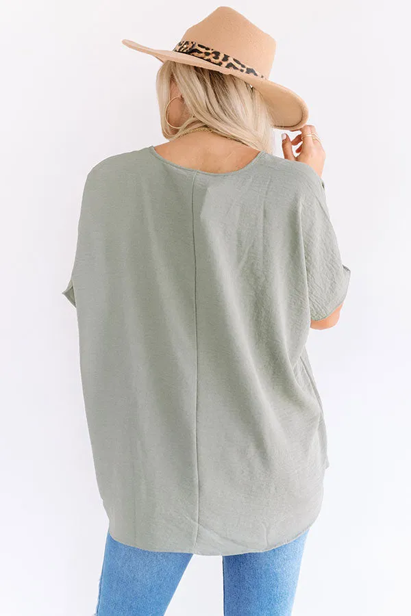 L.A. Lifestyle Shift Top In Olive