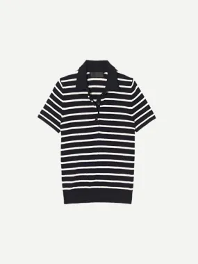 Leanna Polo in Dark Navy/Ivory Stripe