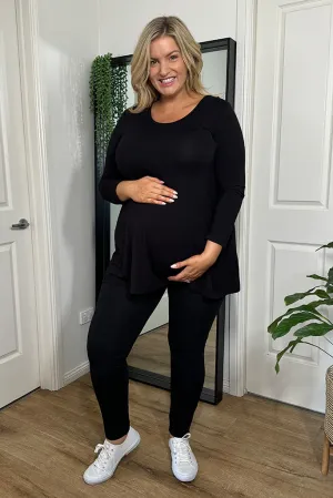 Leanne Maternity Tunic - Black