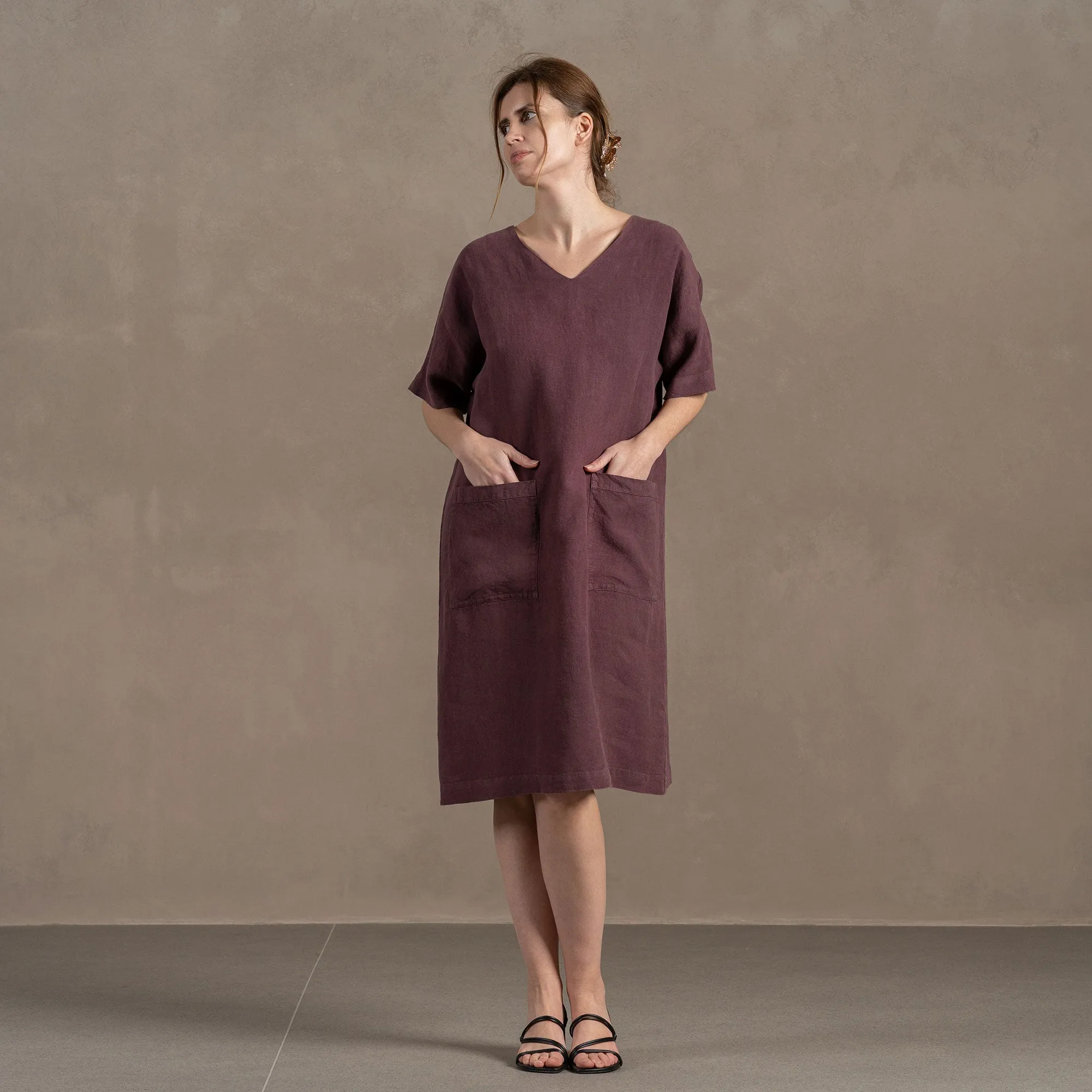 Linen Tunic Ivy Shadow Purple