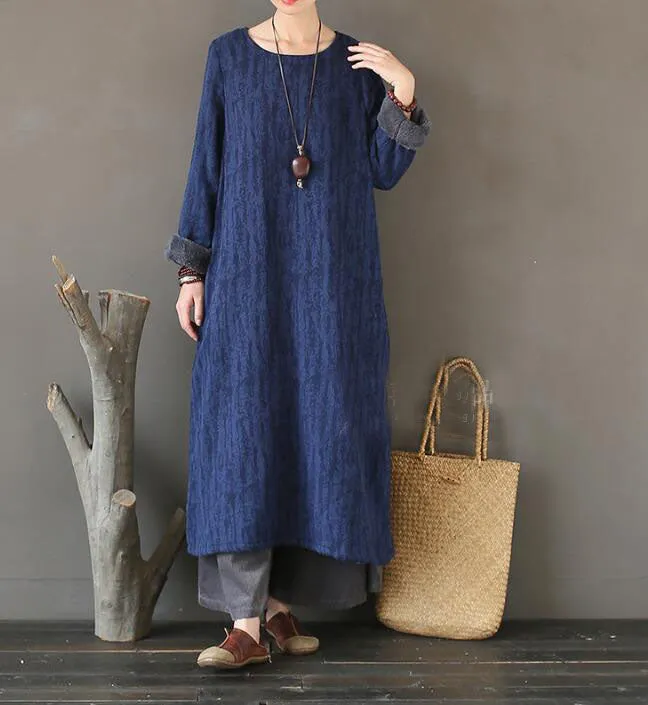 Long Sleeve Winter Fleece Cotton Outwear Women Dress XMLP9201229