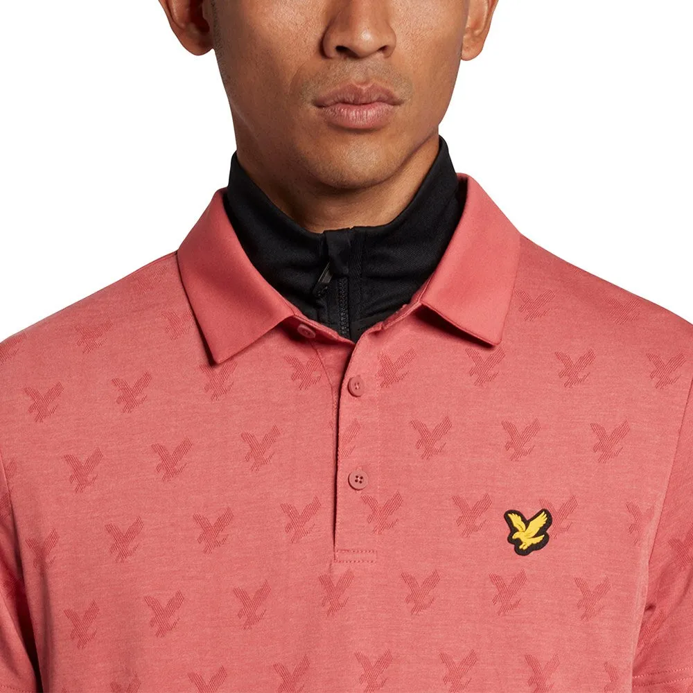 Lyle & Scott Jacquard Polo Shirt - Shrimp Marl