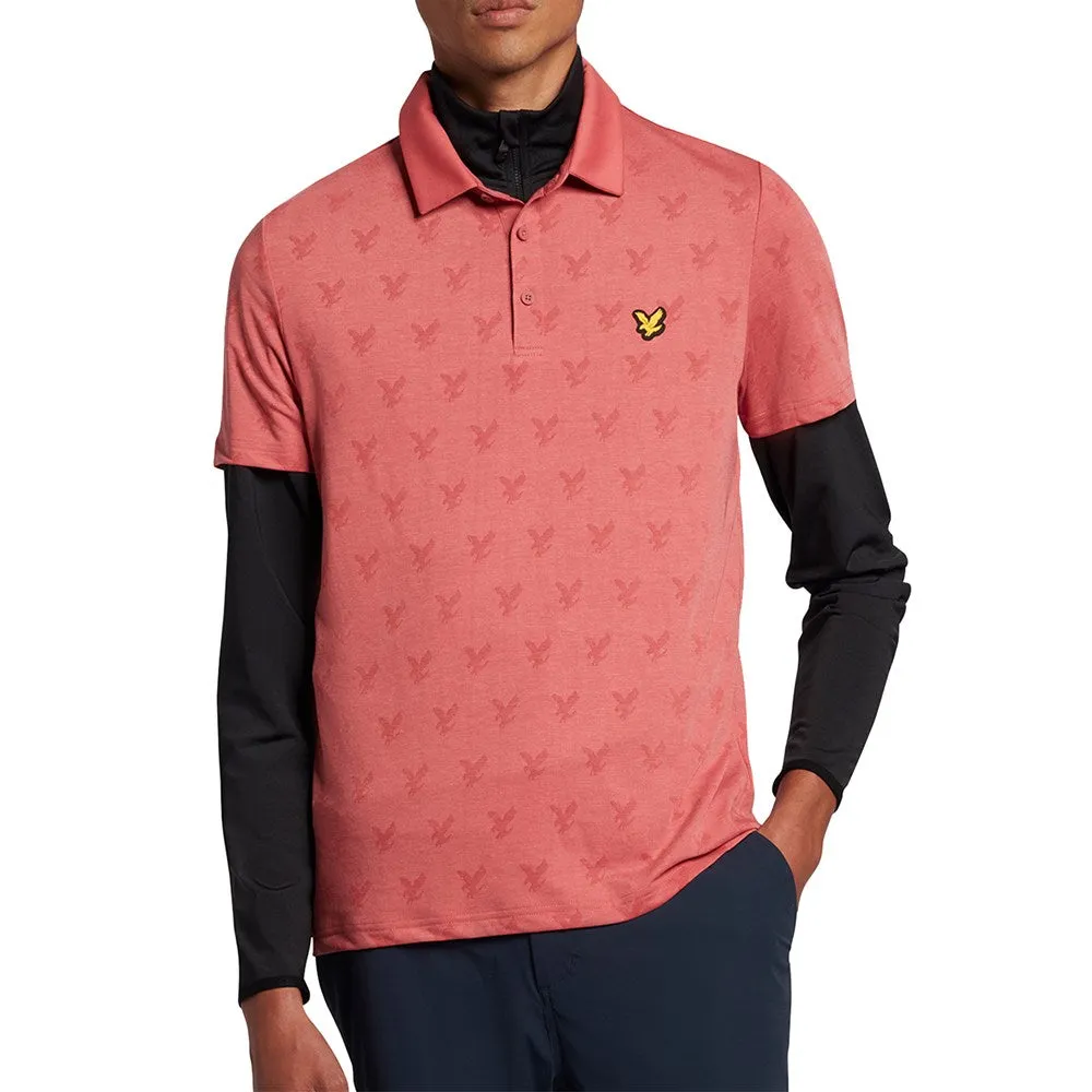 Lyle & Scott Jacquard Polo Shirt - Shrimp Marl