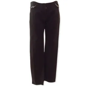 Maison Martin Margiela Narrow Leg Black Denim Cut Out Pant