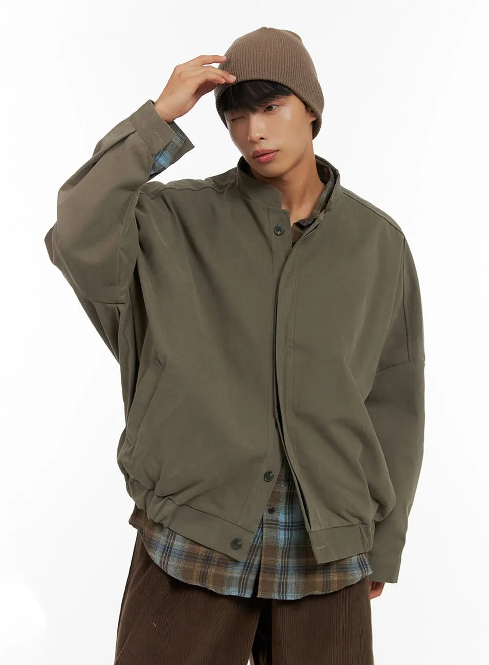 Men's Cotton Buttoned Cargo Jacket IS419