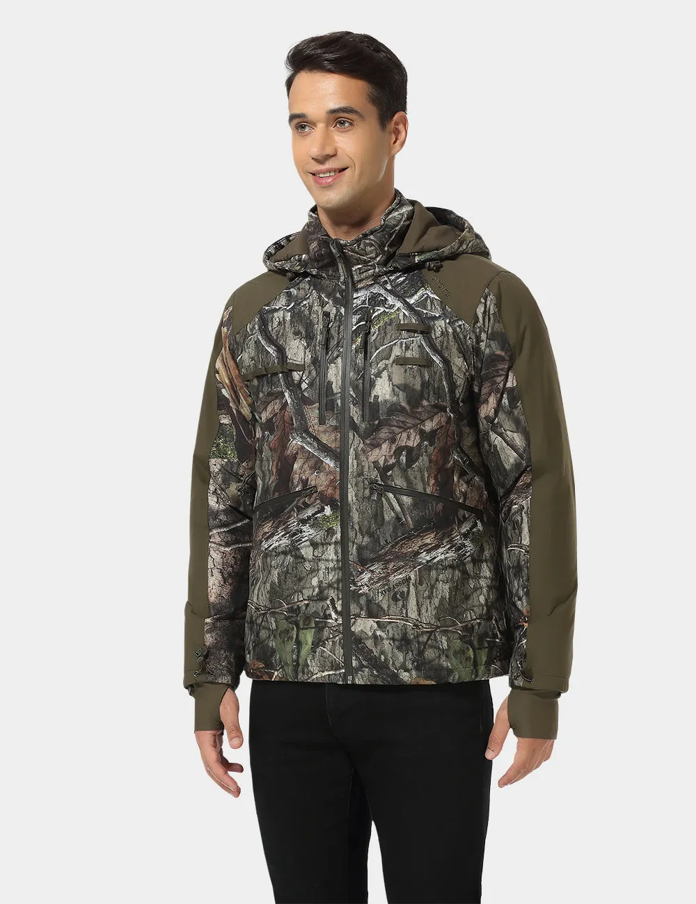 Men's Heated Hunting Jacket - Camouflage, Mossy Oak® Country DNA