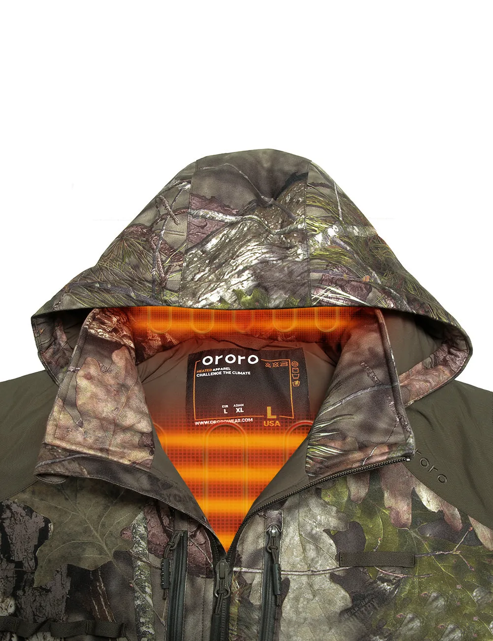 Men's Heated Hunting Jacket - Camouflage, Mossy Oak® Country DNA