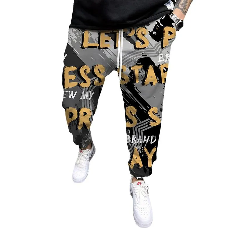 MEN'S PRINTED ELASTICATED SWEATPANTS 31742764YM