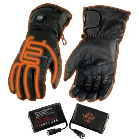 Milwaukee Leather MG7713SET Women's Heated Black Leather Winter Gloves