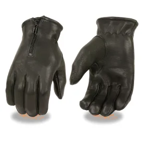 Milwaukee Leather SH866 Men's Black Deerskin Leather Thermal Lined Gloves