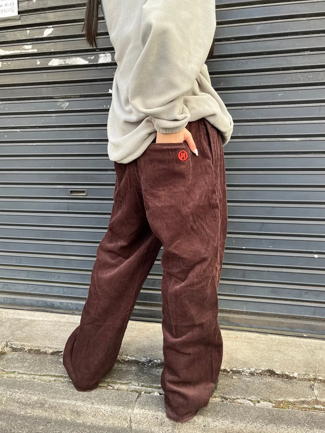 N Logo Corduroy Tapered Pants