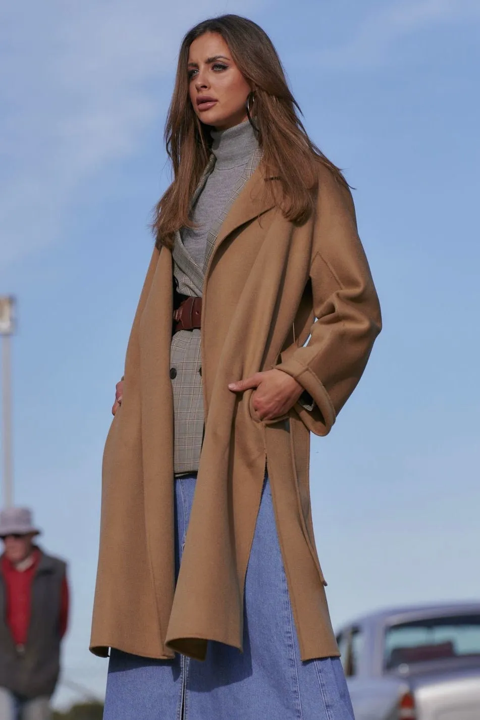 Nora Camel Merino Wool Coat