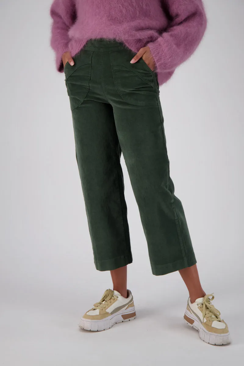 Olga de Polga Peggy Fine Cord Pants - Olive