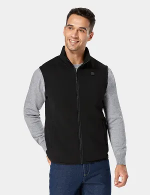 (Open-box) Men's Heated Fleece Vest - Black