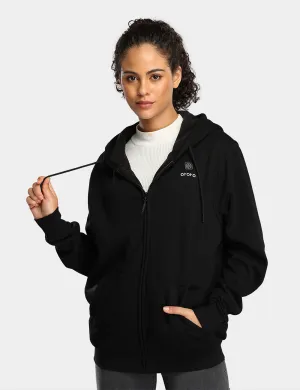 (Open-box) Unisex Heated Fleece Hoodie - Black / Grey